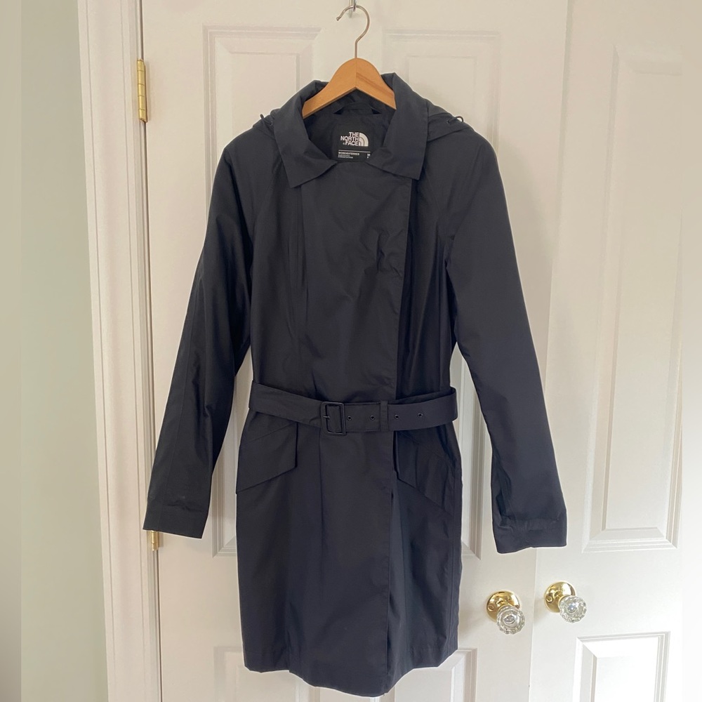 The Northface black raincoat trench size medium